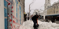 Непроходимые сугробы образовались на улице Советской в самом центре Костромы - Интернет-телевидение Логос