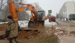 На улице Терешковой в Костроме проходит ремонт водопровода